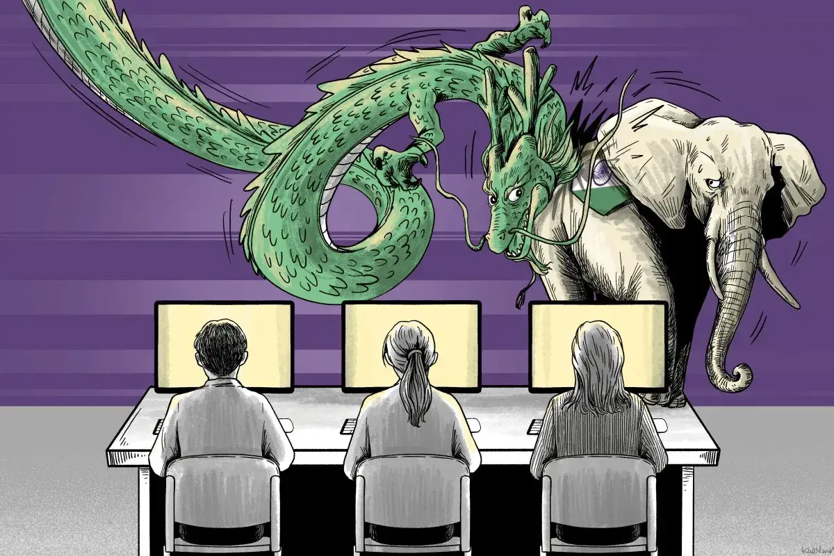 Lee más sobre el artículo Cómo la destreza tecnológica de China podría ayudarla a superar a India como la «oficina del mundo»